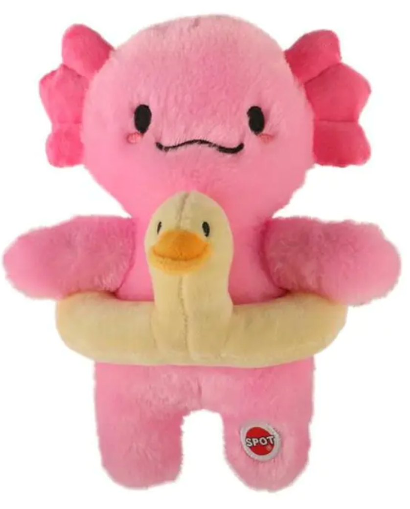 SPOT Axolotl with Duck Tube Dog Toy