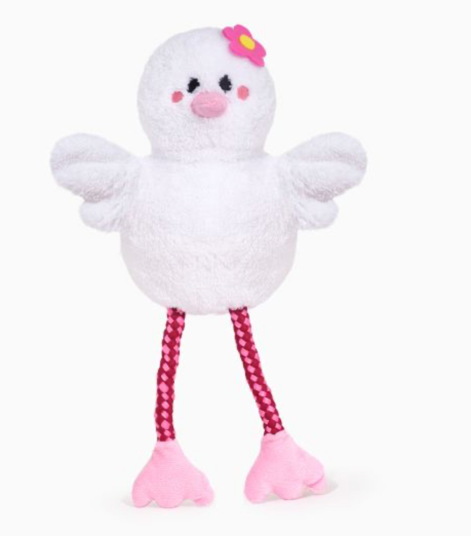 HugSmart Fuzzy Friendz Farm Friendz - Flappy Swan Dog Toy