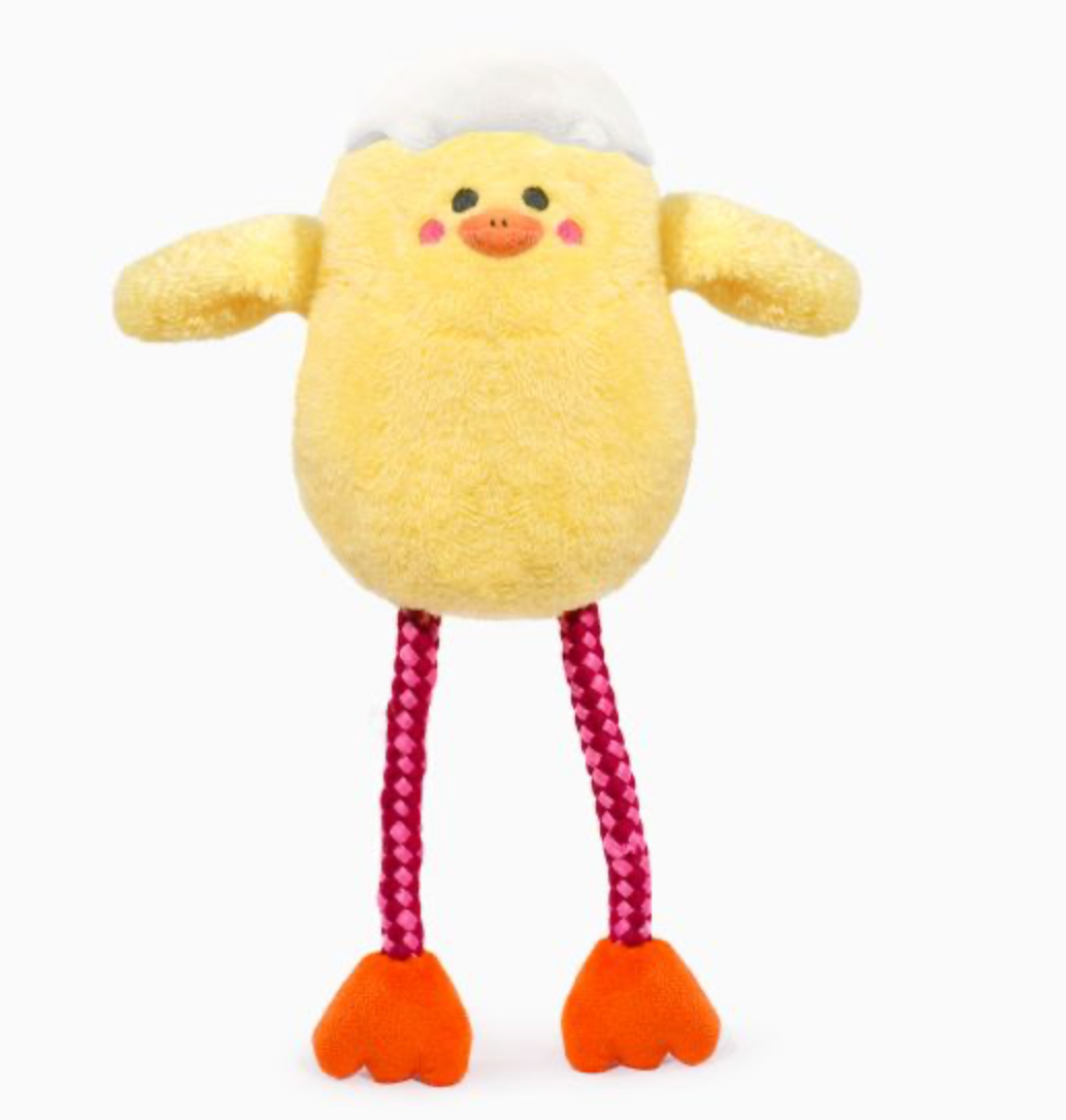 HugSmart Fuzzy Friendz Farm Friendz - Flappy Chick Dog Toy
