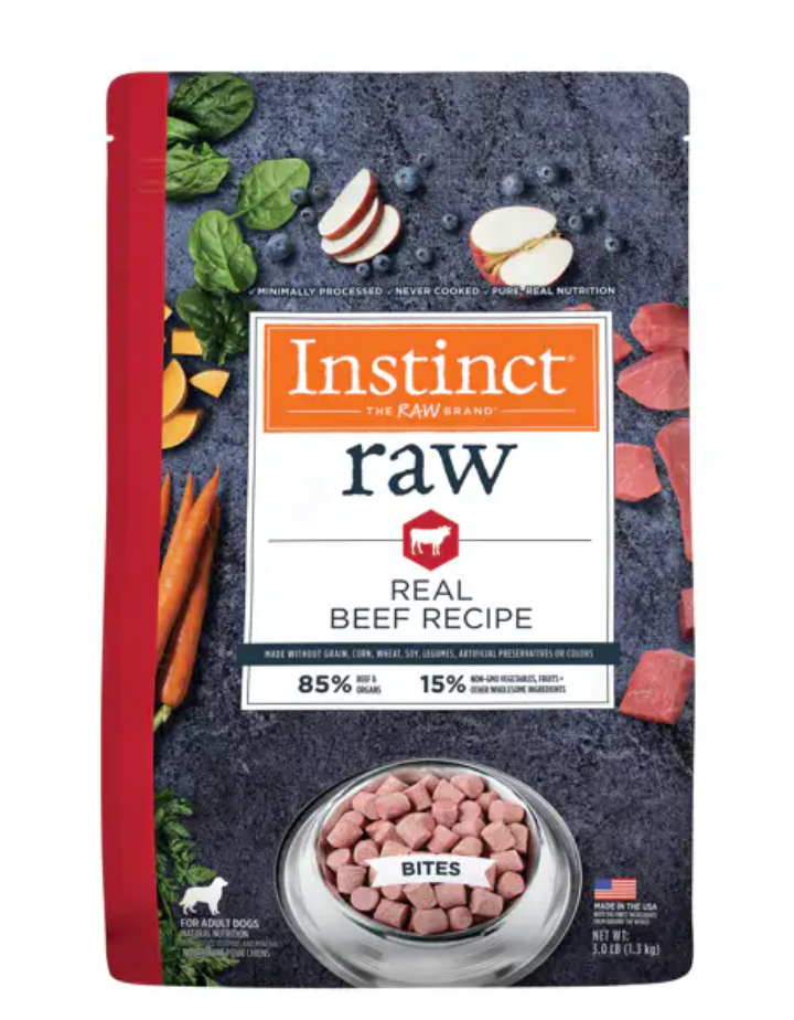 Instinct Frozen Raw Beef Bites Dog Food