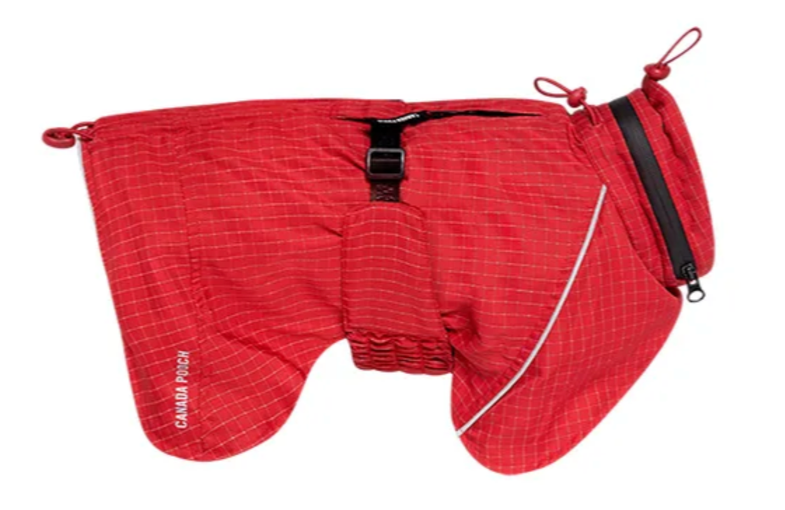 Canada Pooch Complete Coverage Reflective Raincoat - Red