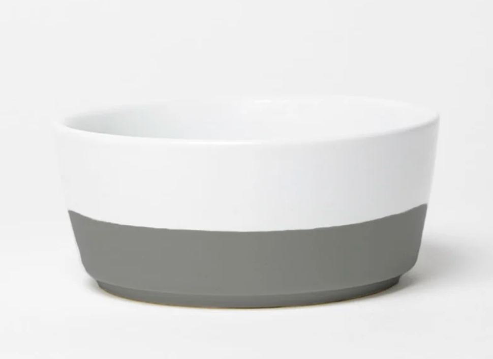 Waggo Dipper Bowl - Dolphin Grey & White