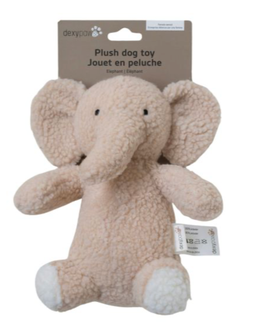 Dexypaws Elephant Plush Dog Toy