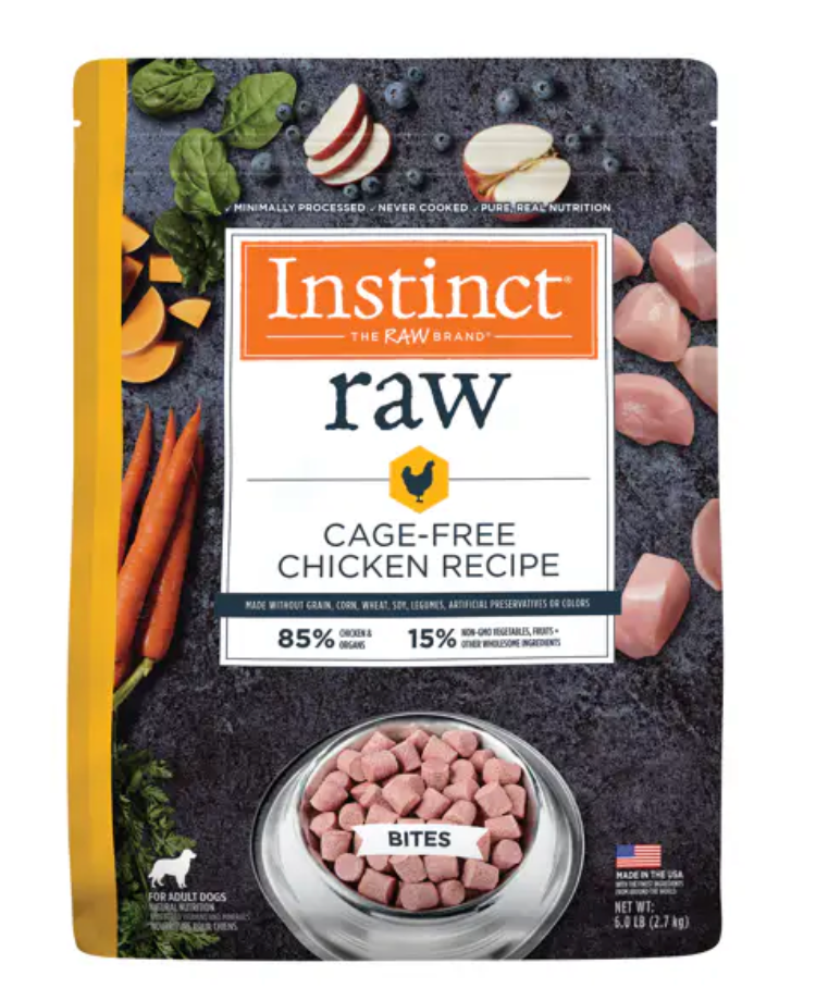 Instinct Frozen Raw Chicken Bites Adult Dog Food (2.72kg/6lb)