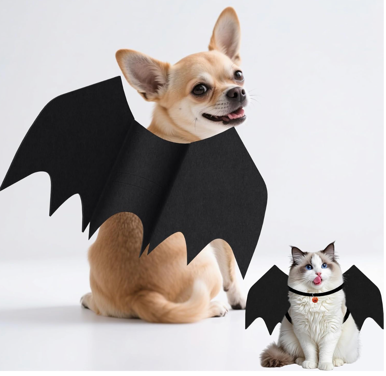 Olanrun Halloween Bat Wings Costume with Pumpkin Bell