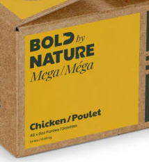 Bold by Nature - Frozen Raw Chicken Dog Food - 1lb Trial