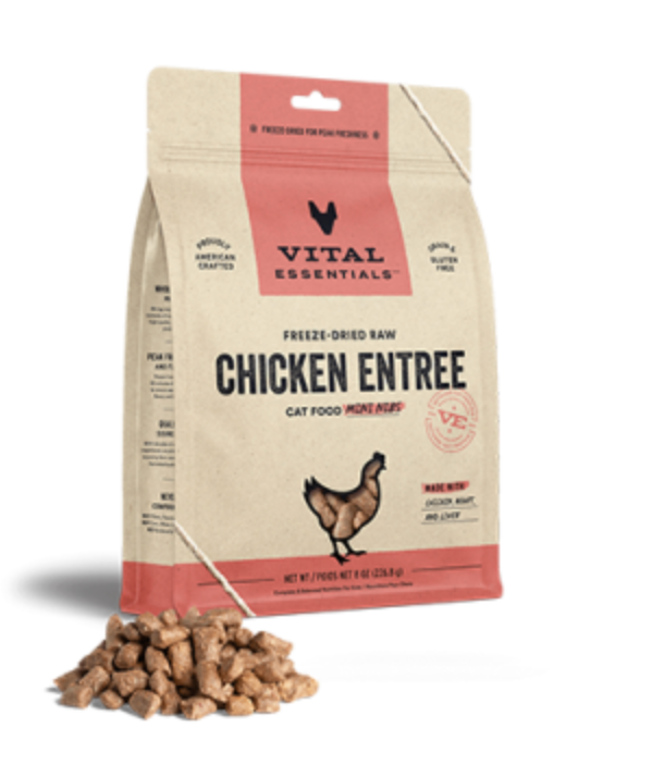 Vital Essentials Freeze-Dried Raw Chicken Entree Mini Nibs GF Cat Food