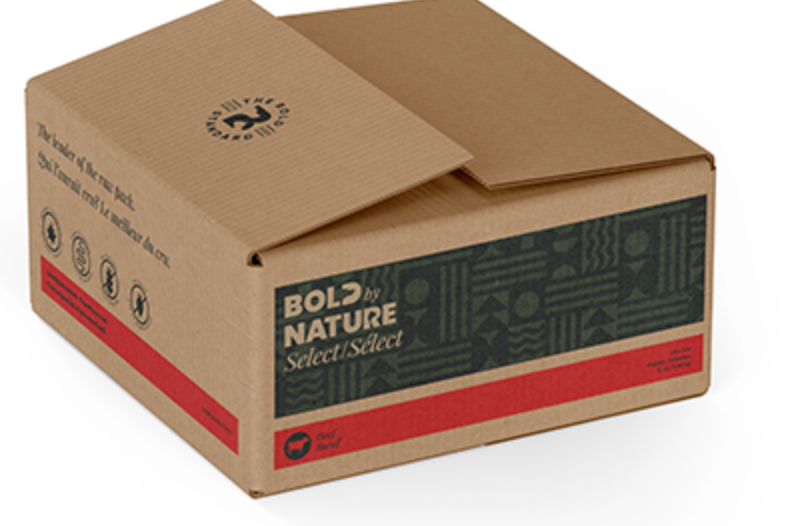 Bold by Nature Select - Frozen Raw Beef Dog Food - Red Stripe Box