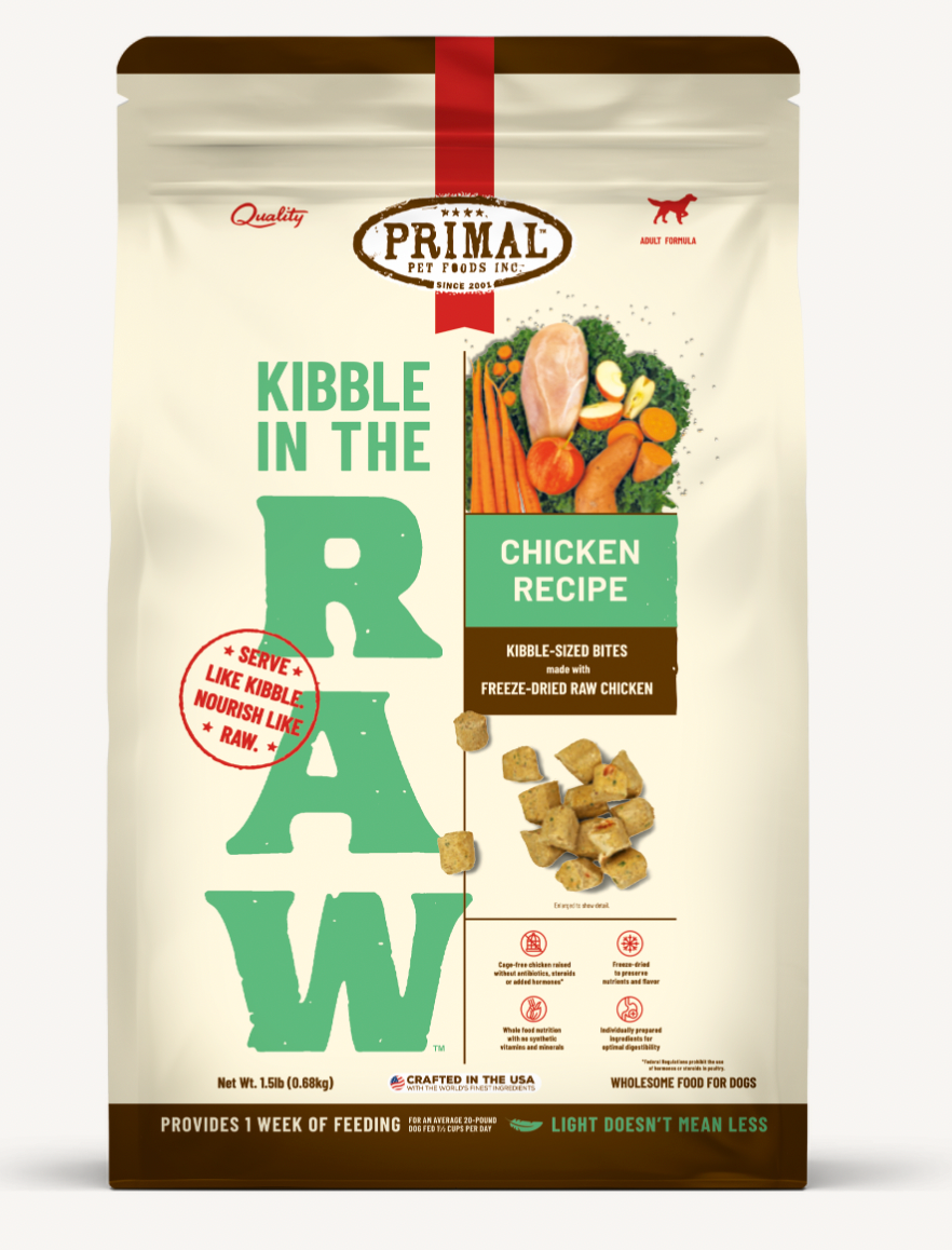 Primal Kibble In the Raw - Chicken Dog Food