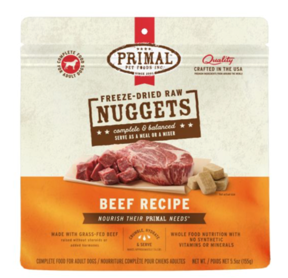 Primal Freeze-Dried Nuggets - Beef Formula GF Dog Food