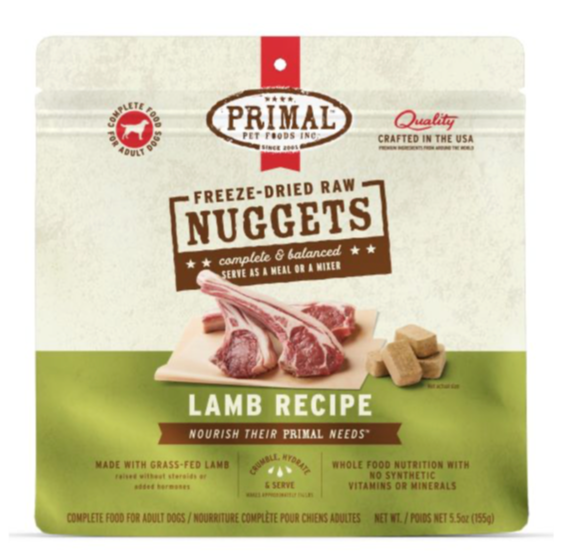 Primal Freeze-Dried Nuggets - Lamb Formula GF Dog Food