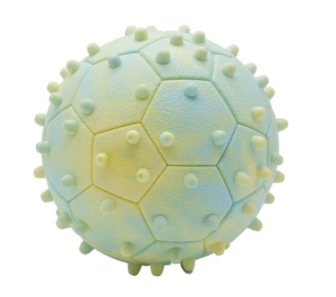 Bud'Z Floating Rubber Dog Toy - Pentagon Ball With Spike Dog Toy