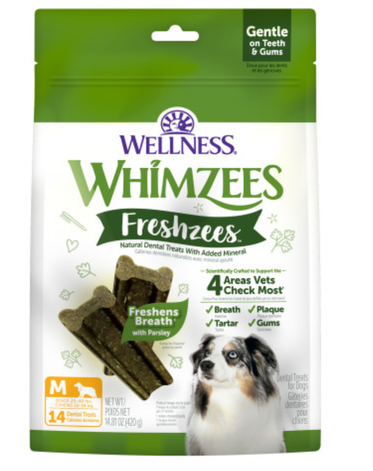 Whimzees Freshzees Fresh Breath Natural Dental Treat