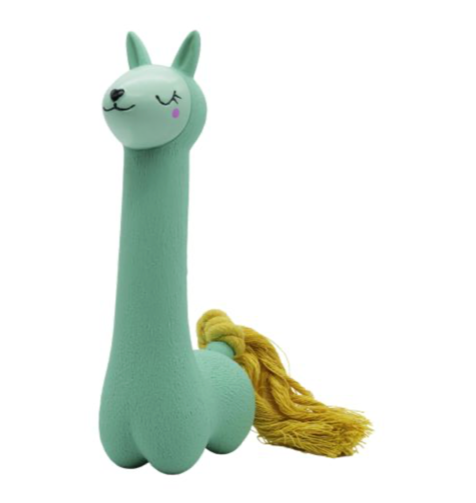 Bud'Z Latex Dog Toy with Squeaker - Llama