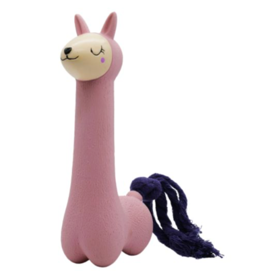 Bud&#39;Z Latex Dog Toy with Squeaker - Llama