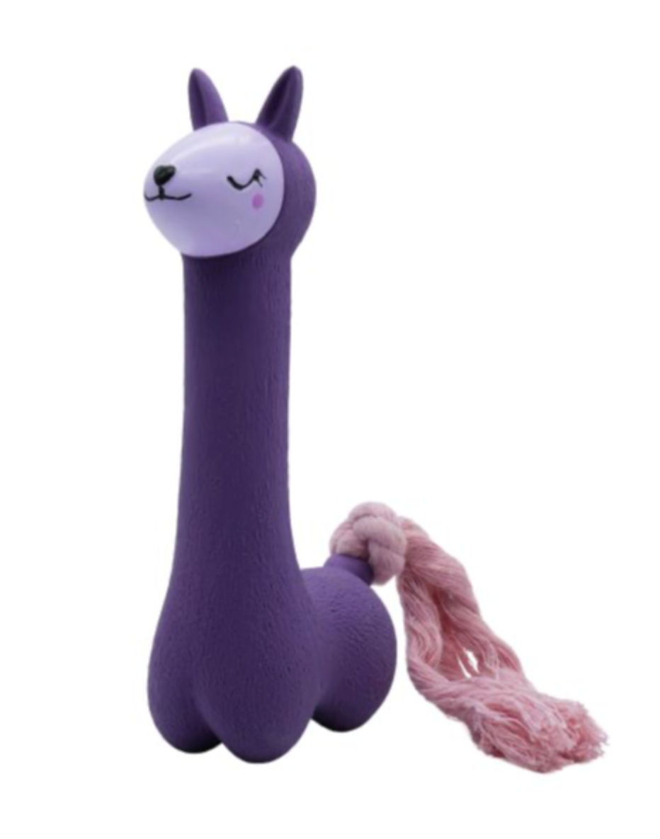 Bud&#39;Z Latex Dog Toy with Squeaker - Llama