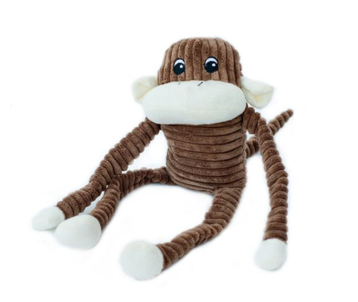 Zippy Paws - Spencer the Crinkle Monkey Dog Toy