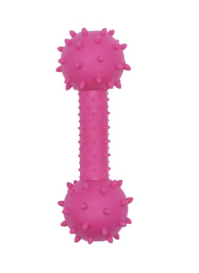 Bud'Z Rubber Spiky Dumbbell Dog Toy