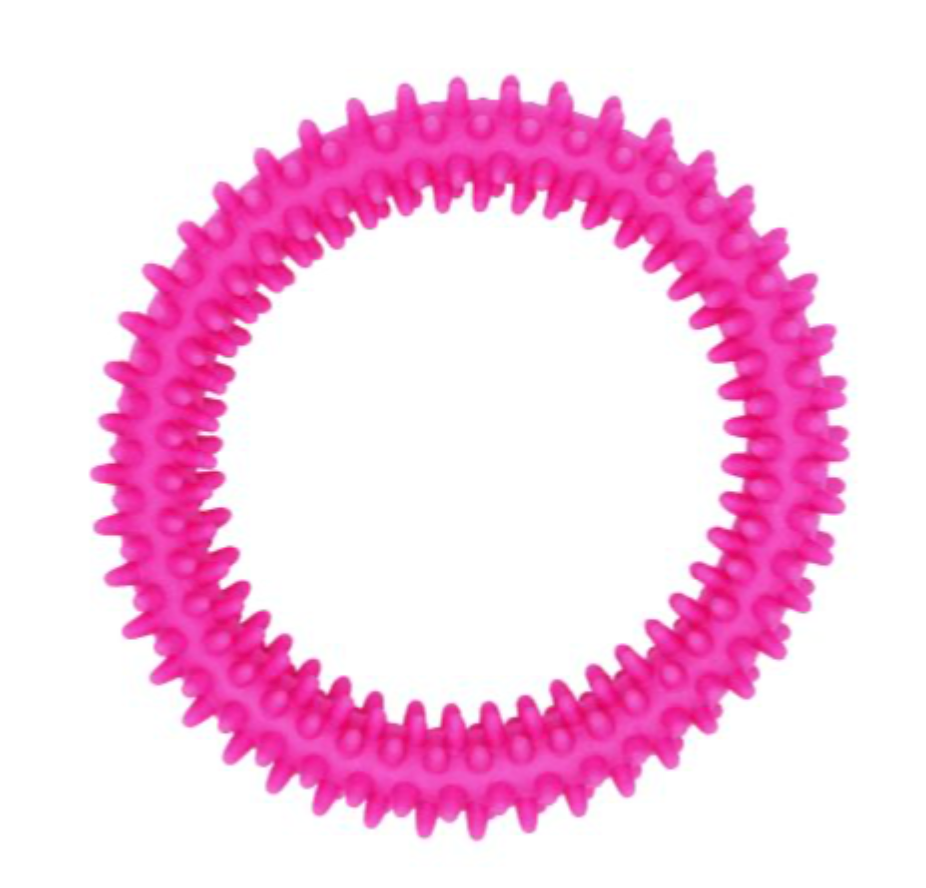 Bud'Z Rubber Spiky Ring Dog Toy