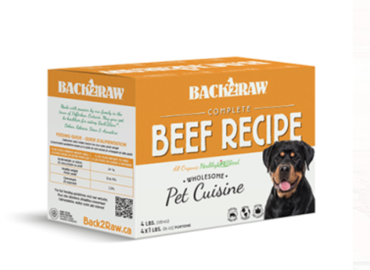 Back2Raw Complete Beef Frozen Raw Dog Food