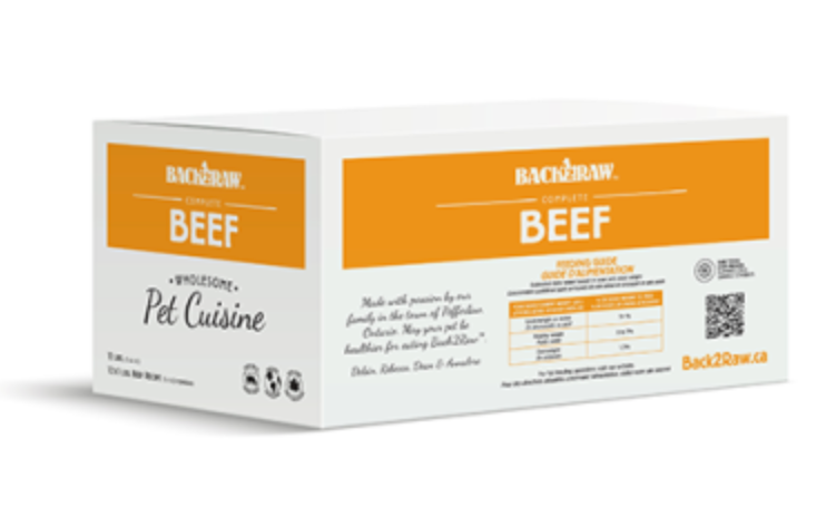 Back2Raw Complete Beef Frozen Raw Dog Food