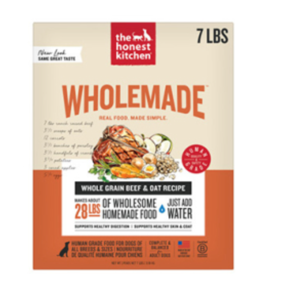The Honest Kitchen Wholemade Whole Grain Beef Dehydrated Dog Food