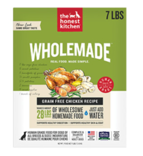 The Honest Kitchen Wholemade Chicken GF Dehydrated Dog Food