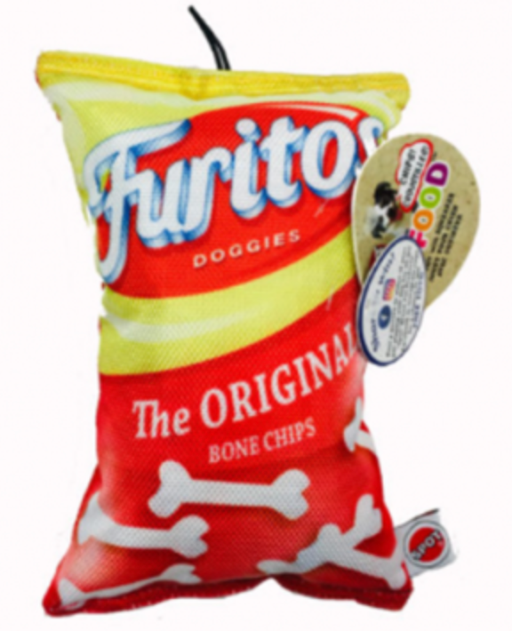 SPOT Furitos Chips Fun Food Squeaky Canvas Dog Toy