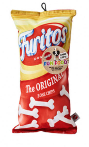SPOT Furitos Chips Fun Food Squeaky Canvas Dog Toy