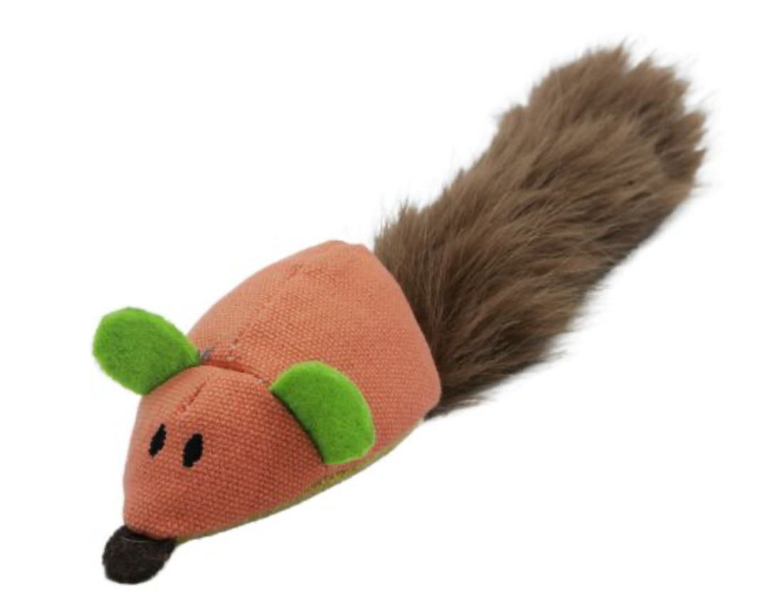 Bud'Z Mouse with Silky Tail and Catnip Tube Cat Toy