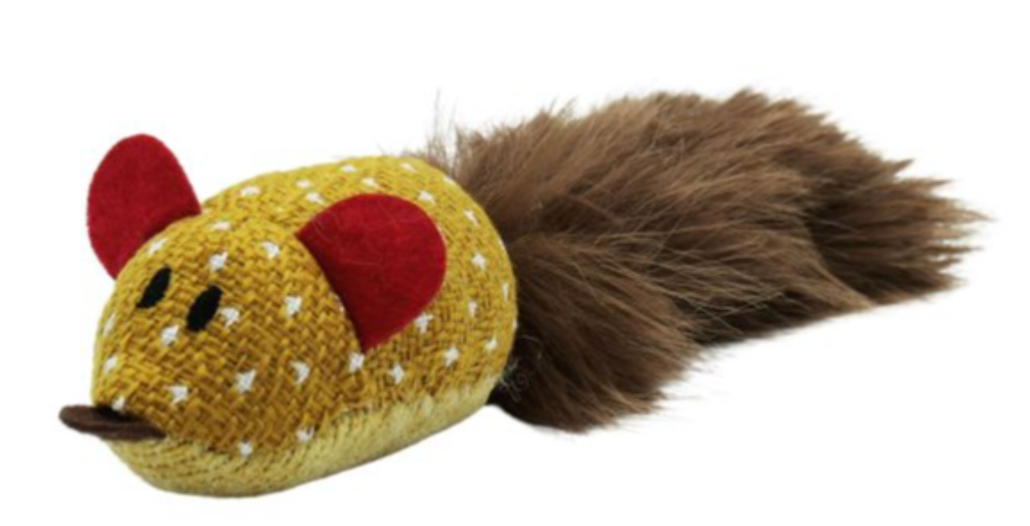 Bud'Z Mouse with Silky Tail and Catnip Tube Cat Toy