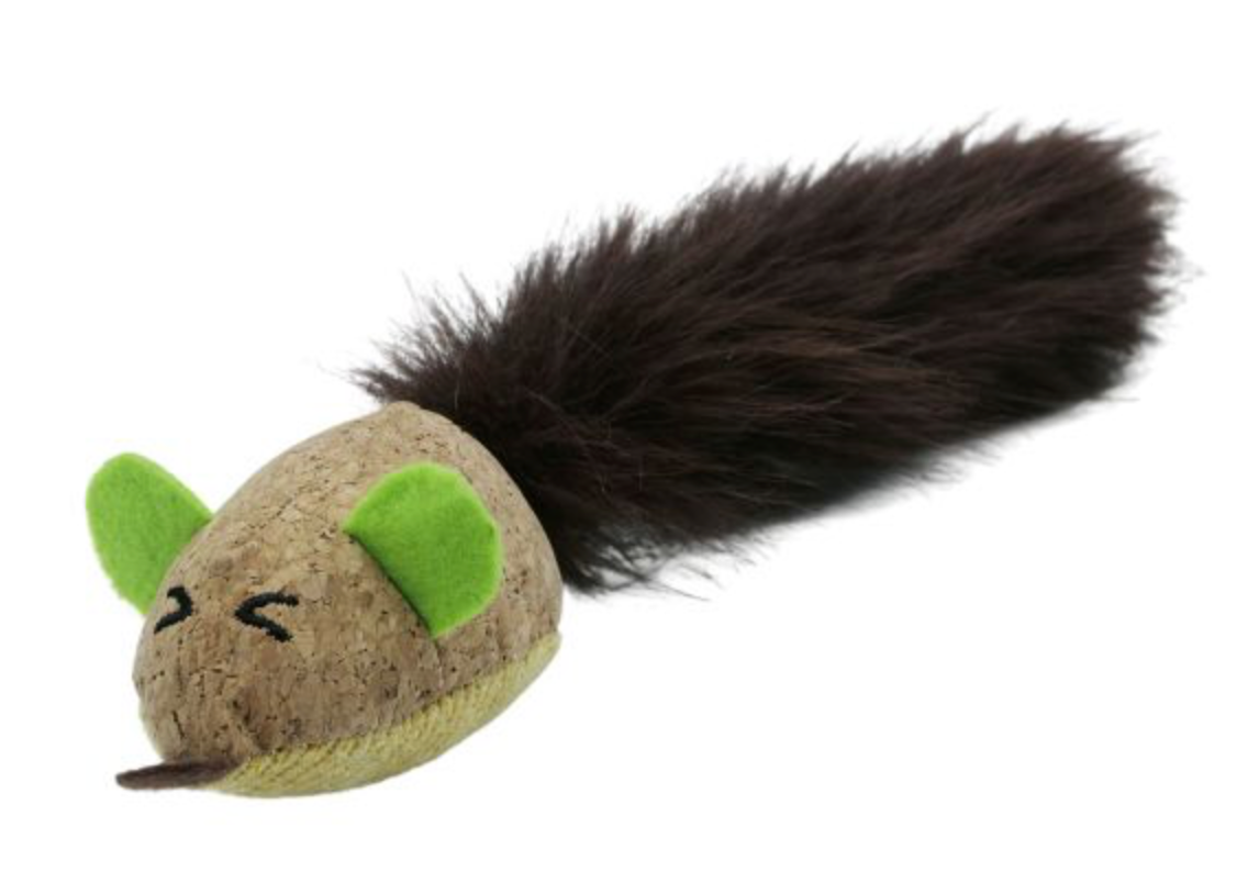 Bud'Z Mouse with Silky Tail and Catnip Tube Cat Toy