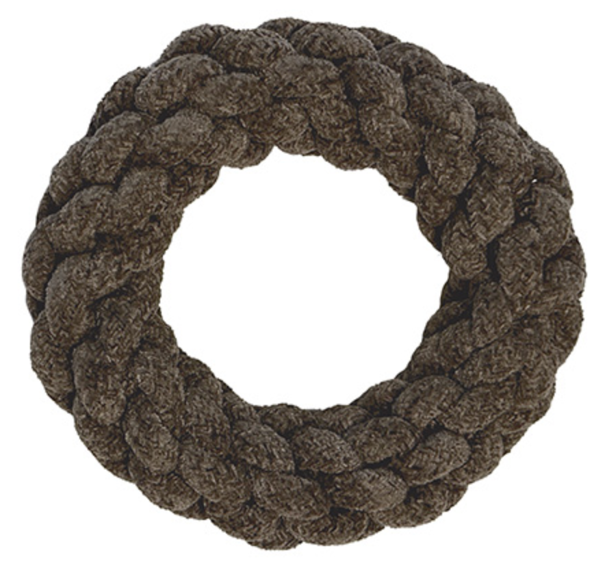 FouFouBrands fouFit Velvet Knotted Rope Ring Dog Toy