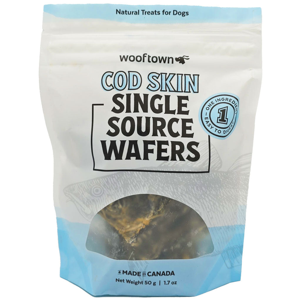Wooftown HomeCooked Single Source Air Dried Cod Skin Dog Treats