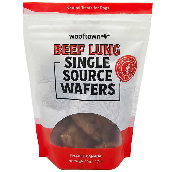 Wooftown HomeCooked Single Source Air Dried Beef Lung Dog Treats Wooftown