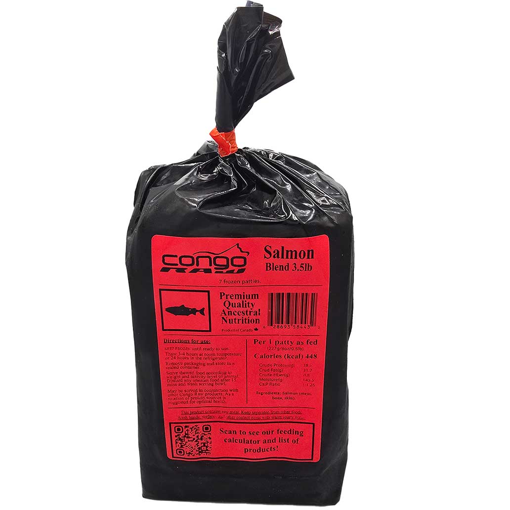 Congo Raw Dog Food - Atlantic Salmon 3.5lb (8oz Patties)