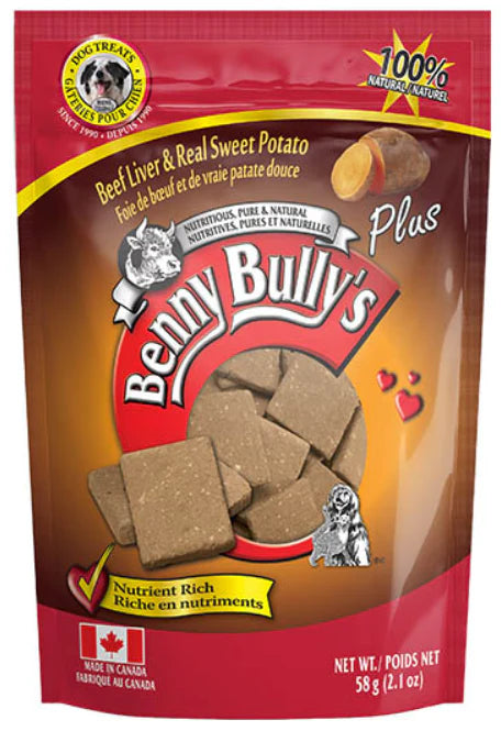 Benny Bully's Beef Liver plus Sweet Potato Dog Treats (2.1oz/58g)