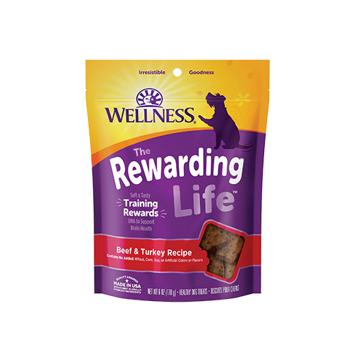 Wellness The Rewarding Life Soft Bites - Beef & Turkey Dog Treats (6oz/170g)
