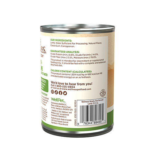 Wellness 95% Lamb GF Canned Dog Food (13.2oz/374g)