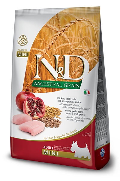Farmina N&D Ancestral Grain - Chicken & Pomegranate Mini Adult Dog Food