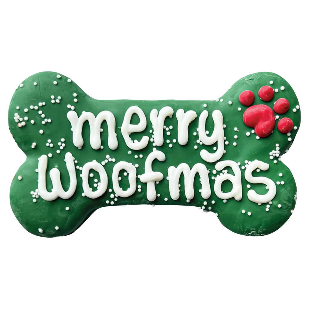 Bosco & Roxy's "Merry Woofmas" Bone Dog Treat (6")