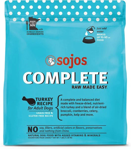 Sojos Complete Turkey GF Dog Food - Add Water (7lb)