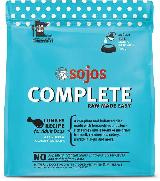 Sojos Complete Turkey GF Dog Food Add Water 7lb