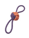 Bud&#39;z Rope Monkey Fist Butterfly - Orange And Purple Dog Toy (11&quot;)