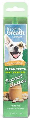 TropiClean Fresh Breath Peanut Butter Dental Gel for Dogs (4oz/118ml)