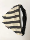 Elanor Collar Bandana - Spring Black &amp; White Stripes (L/XL)