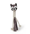 Bud&#39;z Long Neck Raccoon Plush &amp; Cotton Rope Dog Toy (15&quot;)