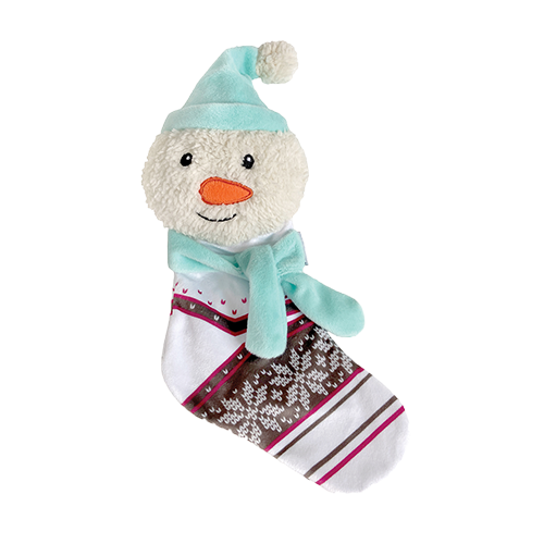 FouFouBrands Holiday Cuddle Crinkle Stockings Snowman Dog Toy