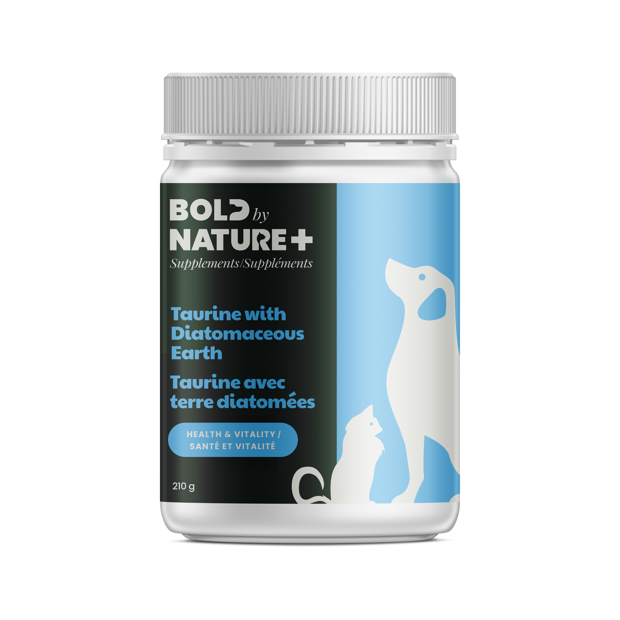 Bold by Nature Supplements - Taurine with Diatomaceous Earth for Dogs & Cats (7.4oz/210g)