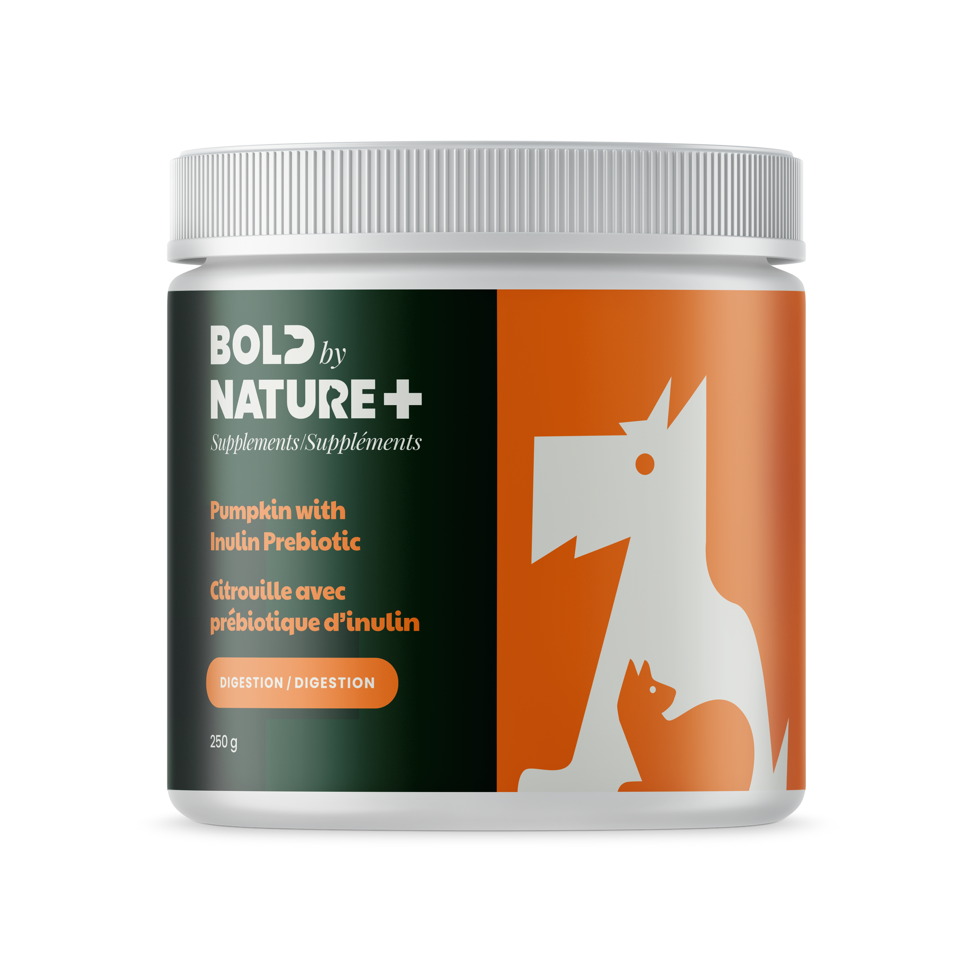 Bold by Nature Supplements - Pumpkin with Inulin Prebiotic for Dogs & Cats (8.8oz/250g)